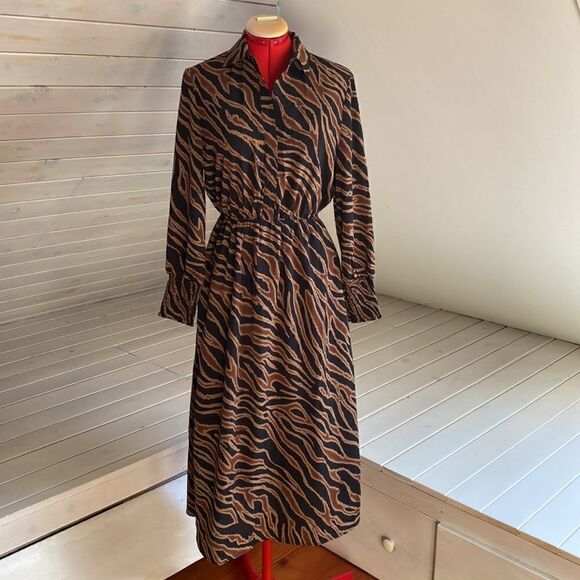 BB Dakota by Steve Madden Zebra Print Maxi Dress - Black and Brown - Picture 15 of 16